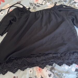 Elegant Black Off-Shoulder Women's Top